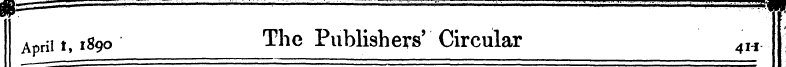 April t, 1890 The Publishers' Circular 4...