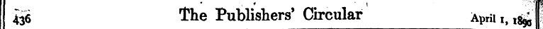 436 The Publishers' Circular April i ^ ,...