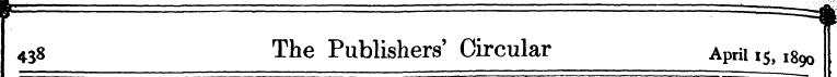 438 The Publishers' Circular April 15,18...