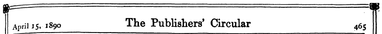 April 15* 1890 The Publishers' Circular ...