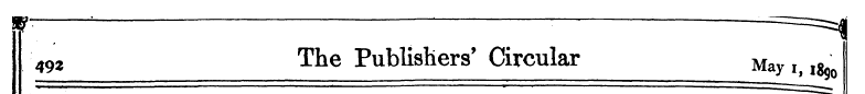 492 The Publishers' Circular May - ^