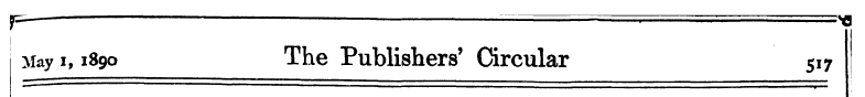 p. . > May i, 1890 The Publishers' Circu...