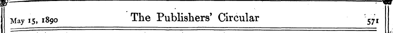 mhr * ^BBF May 15,1890 The Publishers' C...