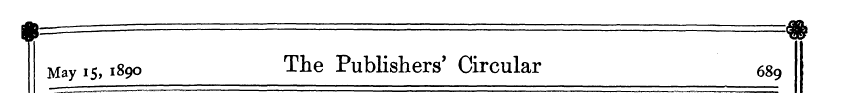 May is, 1890 The Publishers' Circular 6S...