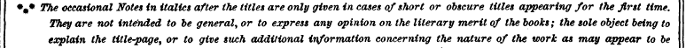 %? The occasional Notes in italics after...