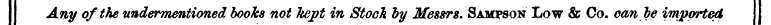 Any of the undermentioned books not kept...