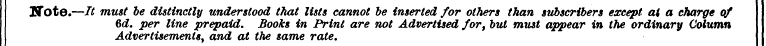 Note.—It must 6d. be per distinctly line...
