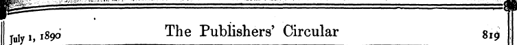 Tuiy i, l8 9° ¦ ¦¦ ^¦ ^ e Publishers i i...