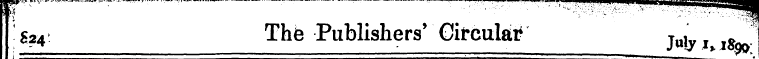 )s& The Publishers'Circular J«lyn,» »