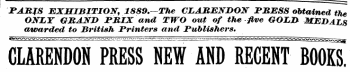 CLARENDON PRESS NEW AND REGENT BOOKS.