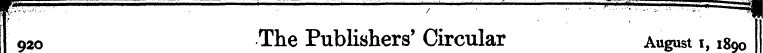 1^ - r — -¦ -HI 9 2o The Publishers' Cir...