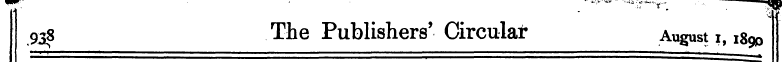 938 The Publishers' Circular August 1,18...