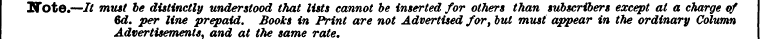 BTote.—It must 6d. be per distinctly lin...