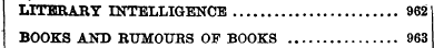 LITERARY INTELLIGENCE 962 BOOKS AND RUMO...