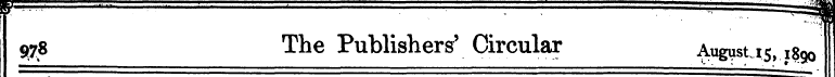 978 The Publishers' Circular August 15,1...