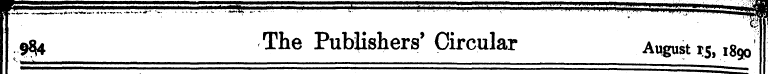 II 1. ?$4 The Publishers' Circular Augus...