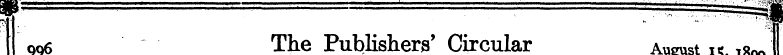 oo6 The Publishers' Circular AUfm.t ^ q^