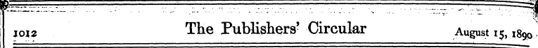 ',o,2 The Publishers' Circular August 1 ...