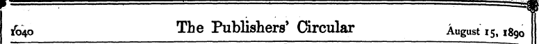 r . -* f /o4o The Publishers' Circular A...