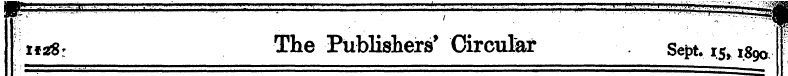 t*o8: The Publishers' Circular Se|>t. 15...