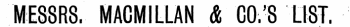 MESSRS. MACMILLAN & CO/8 LIST.