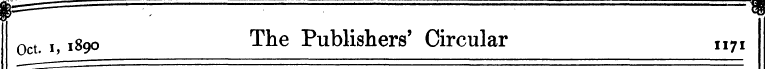 Oct. i, 1890 The Publishers' Circular Ii...