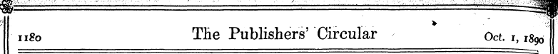 ?¦ . iigo Tlie Publishers' Circular .......