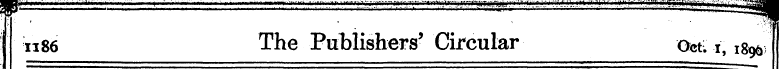 ii86 The Publishers' Circular Oct. i, 18...