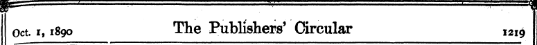 F ¦ ¦ ¦ - • , ..... . i Oct. i, 1890 The...