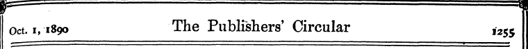 Oct. i, 1890 The Publishers' Circular I2...