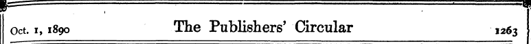 Oct. i, 1890 The Publishers' Circular 12...