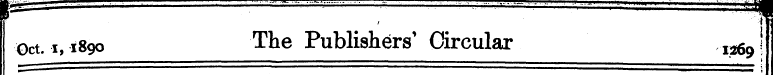 Oct. 1,1890 The Publishers' Circular I26...