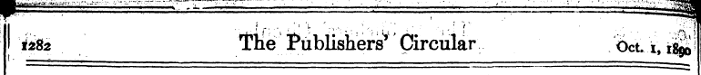 iafe TtHe Publishers^ Circular Octi,^!