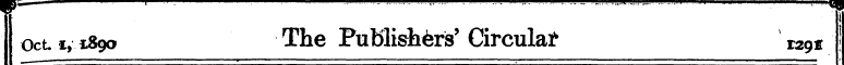 r— ' ' --- — Oct. i, 1890 The PuBlishfer...