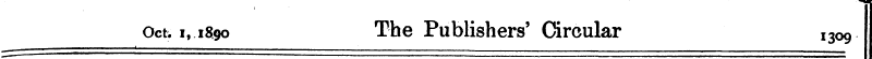 1 Oct. i, 1890 The Publishers' Circular ...