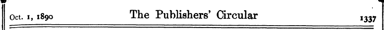 Oct. i, 1890 The Publishers' Circular I3...