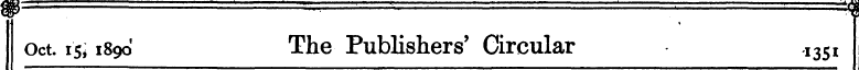 Oct. 15; 1890 The Publishers' Circular 1...