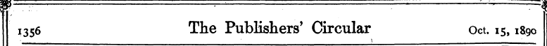 1356 • The Publishers' Circular ) Oct. 1...