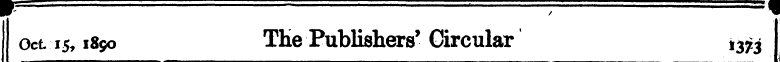 P- , ' - i oct 15,1890 The Publishers'Ci...