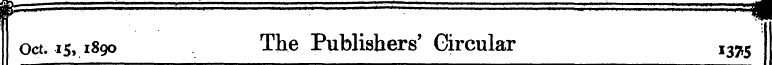 f" i Oct. 15,1890 The Publisher m s' Cir...