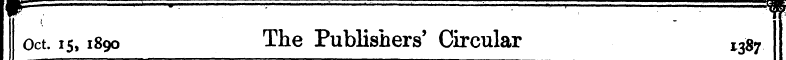 Oct. 15 ,1890 The Publishers' Circular I...