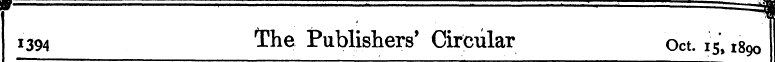 y - « - m 1 394 The Publishers' Circular...