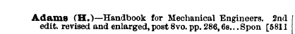 Adams edit, revised (H.)— and Handbook e...