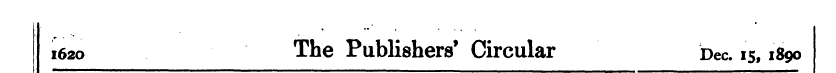 1620 The Publishers' Circular bee. 15,18...