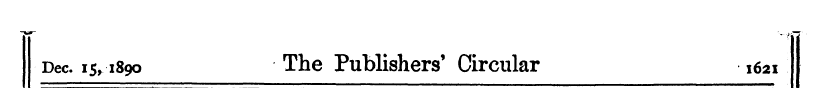 Dec. is, 1890 The Publishers' Circular 1...
