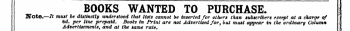 BOOKS WANTED TO PURCHASE. jj' Note.—It must 6d. be per distinctly line prepaid understood . Books that in lists Print cannot are not be inserted Advertised for for others , but than must subscribers appear in the except ord at inary a charge Column of . j I Advertisements, and at the same rate. . \