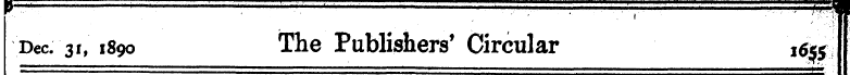 *- I Dec. 31, 1890 The Publishers' Circu...