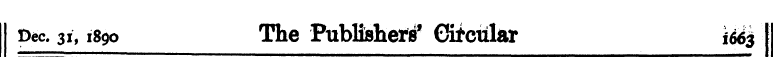 Dec. 3i, 1890 The Publishers 1 Citcul&r ...