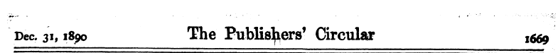 Dec. 31, i8po The Publishers' Circular l...