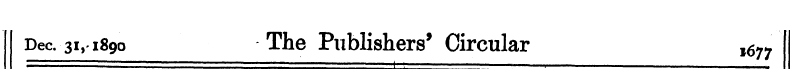 Dec. 3i, 1890 The Publishers' Circular l...